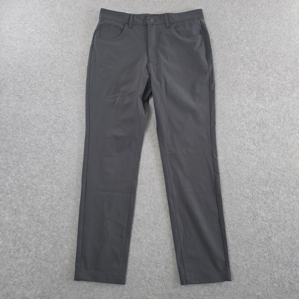 Fabletics Only-Go Pants Mens 30x30 Gray Performance Chino Five Pocket PT2459389